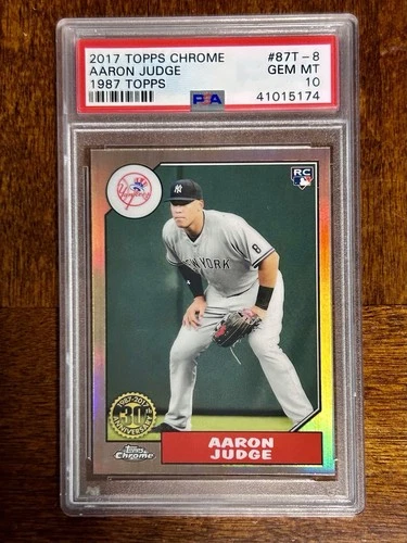 2017 Topps Chrome 1987 Aaron Judge Rookie Card RC #87T-8 PSA 10 NY Yankees