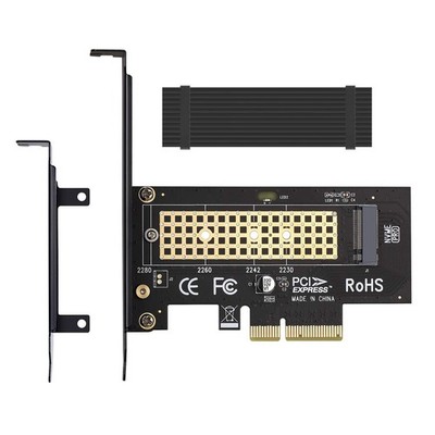 M2 NVMe to PCIe 4.0 x4 Adapter with Aluminum Heatsink Solution M2 NVMe SSD