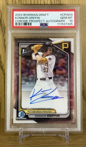 KONNOR GRIFFIN 2024 Bowman Draft 1st Bowman Prospect Autograph PSA 10