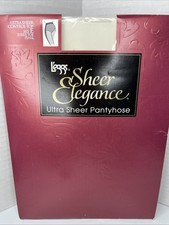 Leggs Sheer Elegance Pearl Control Top Pantyhose Nylons Sheer Toe Size E New