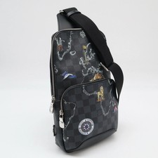 Louis Vuitton Dar Graphite Avenue Sling Bag N40237 Shoulder Black Coated r50 062