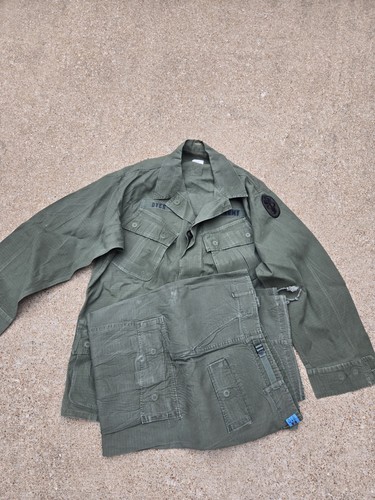 Vietnam 1969 OG-107 Class 1 Rip Stop Poplin Jungle Set Jacket Pants Med-Short