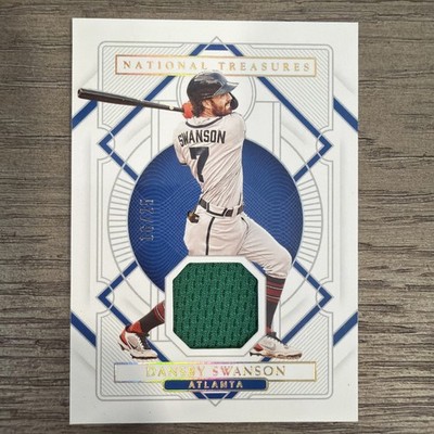 2021 Panini National Treasures Dansby Swanson #68 Holo Gold /25 (MEM)