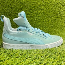 Puma Suede Fierce Womens Size 7.5 Blue White Athletic Suede Shoes Sneakers