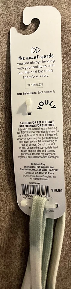 Youly Avant-Garde Tie-Dye verde 6 pies correa para perros pequeños Foto 4 de 4