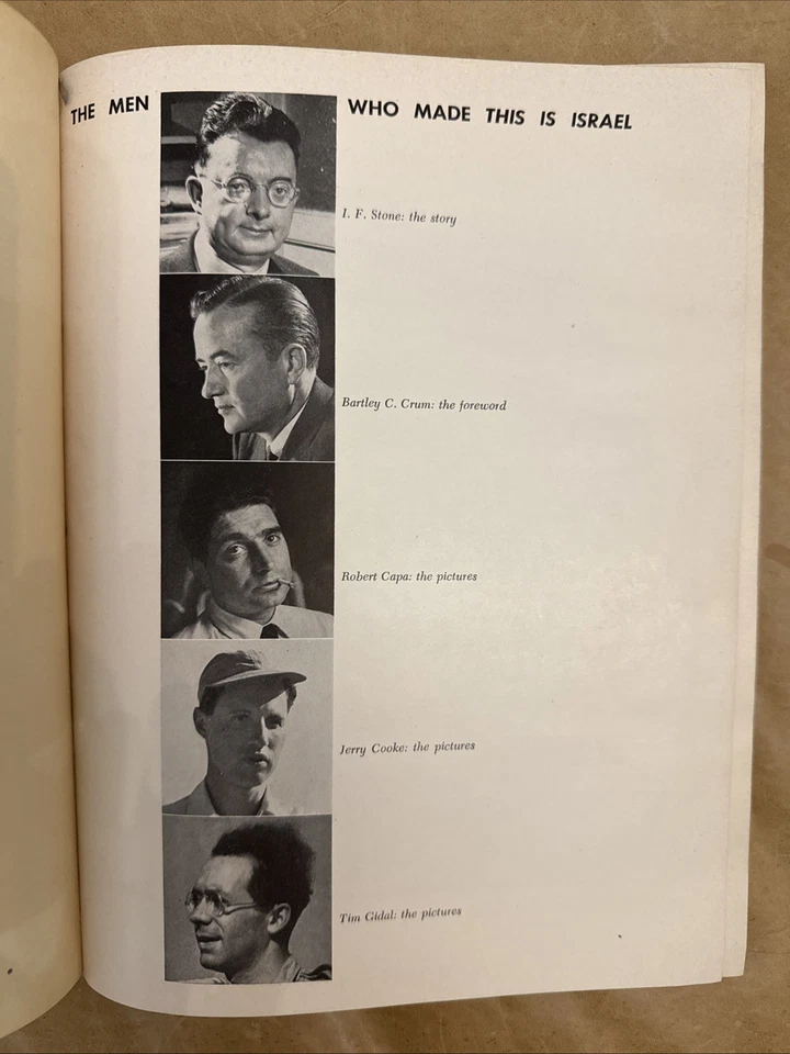 SIGNED THIS IS ISRAEL I.F. STONE BONI AND GAER 1948 Vintage Photos HC 1st Ed - Image 2 of 4