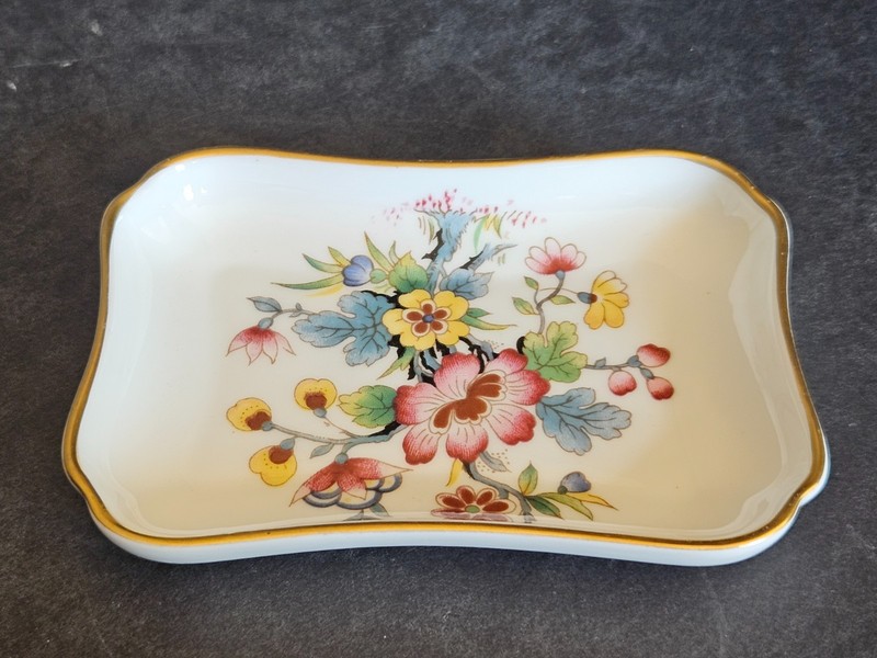 Vtg Coalport Ming Rose Bone China Trinket Dish, made in England