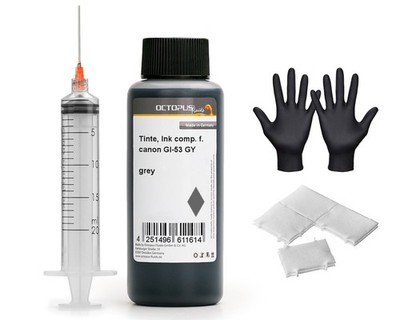 Nachfülltinte für Canon GI-53 GY Pixma G 550, G 650 MegaTank grey 100 ml