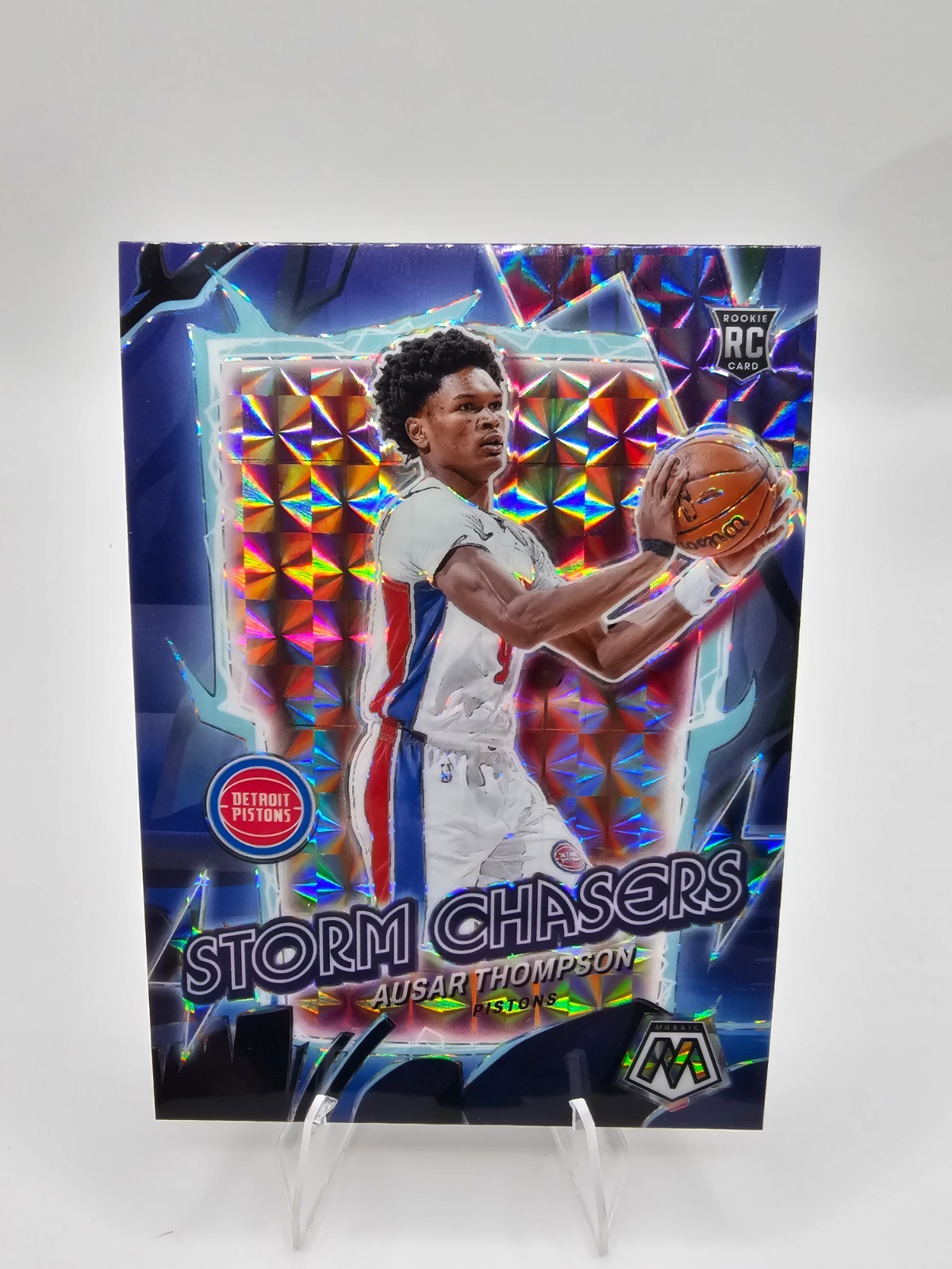 2023-24 Mosaic Storm Chasers Ausar Thompson Rookie RC Insert Detroit Pistons
