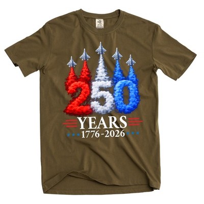 Fourth of July Jet flyover 250th Anniversary 1776-2026 T-Shirt Patriotic USA Tee