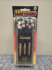 VINTAGE DART SET HARROWS SPECTACULAR 1989 18G Flights & Wallet NEW Steel Tip