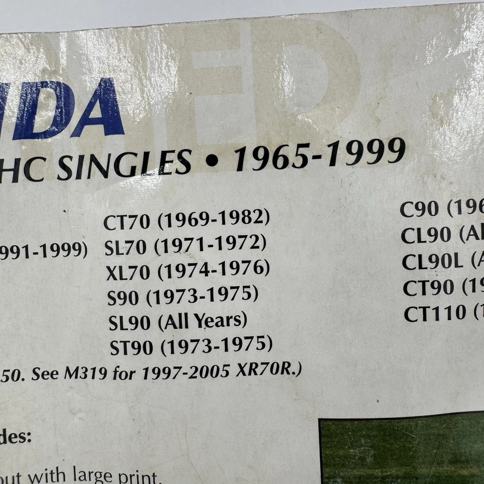 Руководство по сервисному ремонту мотоциклов Clymer Honda 50-110cc OHC Singles 1965-1999 - Изображение 4 из 4