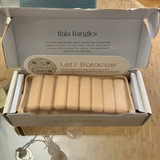 Bala Bangles 2 piece weight weights anklet wrist adjustable sand beige tan NEW