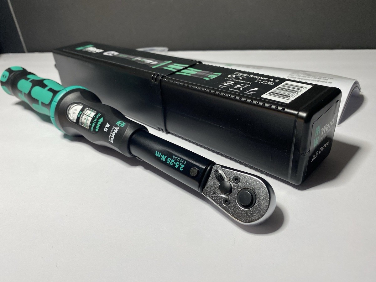 Wera 1/4” A5 Torque Wrench Reversible Ratchet 2-18 Ft Lbs | eBay
