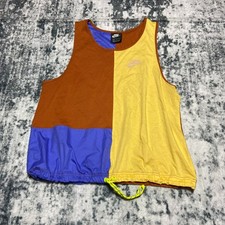 Nike Colorblock Tank Top Drawstring Waist Athletic Sportswear Size Large