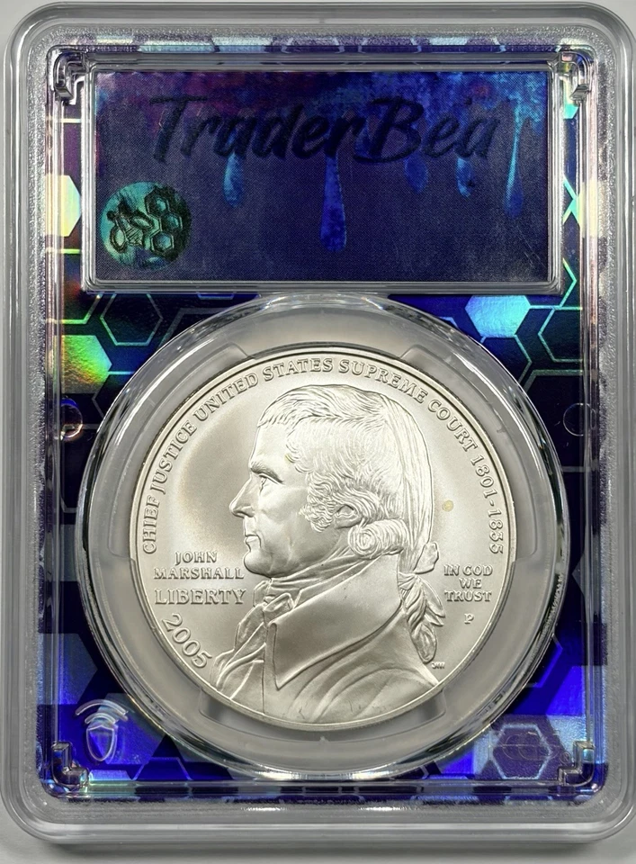 2005-P Marshall Silver Commemorative Dollar MS69 PCGS - Image 2 of 2