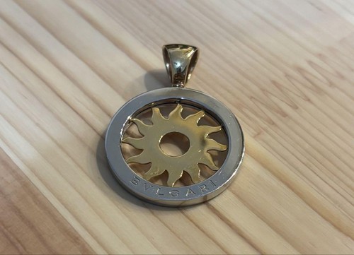 BVLGARI Tondo Sole Collana Ciondolo Top K18 Oro Giallo Usato Senza Scatola - Foto 2 di 7