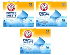 Arm & Hammer Laundry Detergent Power Sheets,Fresh 35 Count (Pack of 3)
