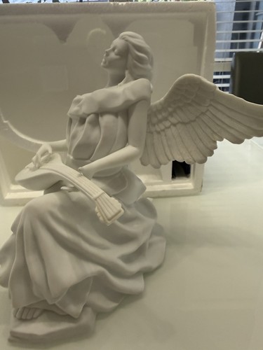 Vintage Winter Silhouette - Dept. 56 Kneeling Angel W/mandolin - Picture 4 of 9