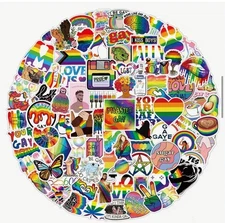 25 Piece Mix Lot 2” LGBTQIA2S+ Gay Pride Stickers, Random Mix, Vinyl, Decals