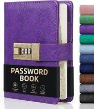 Password Book with Lock with Alphabetical Tabs 600 Password Space,Password O...