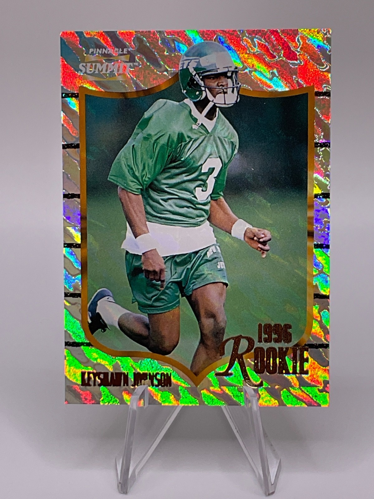 Keyshawn Johnson 1996 Pinnacle Summit Ground Zero RC #157 NY Jets 1 Owner Sharp!