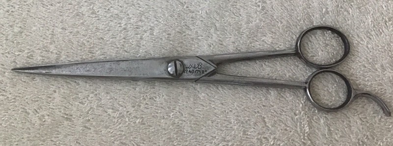 Antique Barber Scissors D&B,Droescher&Behar,Germany No. 40-7 “ Long