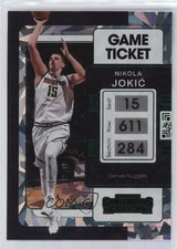 2021-22 Panini Contenders Game Ticket Green Ice Nikola Jokic Jokić #68 10ba