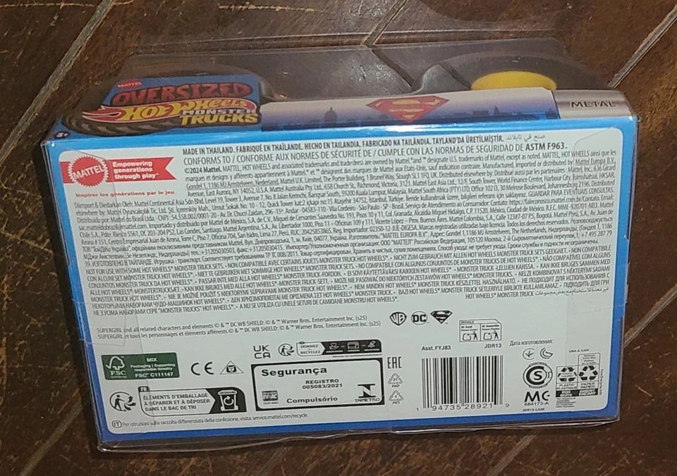 Hot Wheels Monster Trucks Oversize: SUPERGIRL Metal Body Truck (Mattel, 2024) - Image 2 of 4