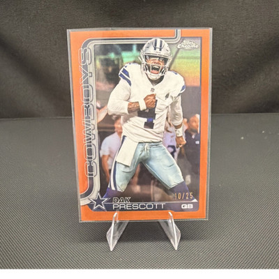 Topps 2024 Topps Chrome Dak Prescott Orange Refractor /25 #79 Cowboys NFL