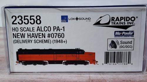 RAPIDO 23558 HO ALCO PA-1 New Haven RR 0760 naranja verde con sonido DCC Lok | Zustand: New