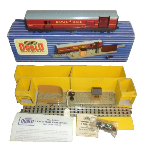 HORNBY DUBLO 3-SCHIENEN 3400 TPO POSTWAGEN SET *SELTENER KARTON* | Zustand: Used