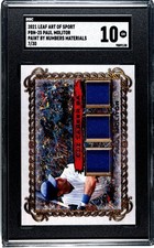 2021 Leaf Art Of Sport Paul Molitor SGC 10 Gem Mint Game Used Jersey Relic /30