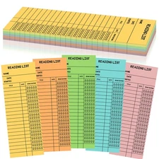 100 PCS Reading List Bookmark, 3 x 8 Inch Personal Libraries Cards, Reading L...