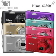 Nikon COOLPIX S3300 Digital Camera 16.0MP 6X Optical Zoom Touch Screen AF Lock