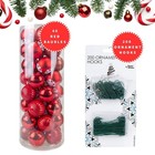 Christmas Tree Baubles Ornaments Red Gold Silver Xmas Tree Home Party Decoration