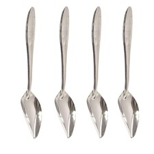 Honbay 4PCS Stainless Steel Bird Feeder Spoons Parrot Feeding Scoops Silver