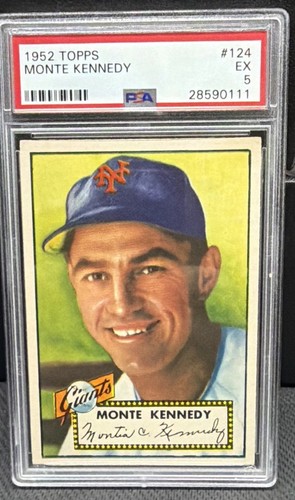 1952 Topps - Monte Kennedy #124 Psa 5