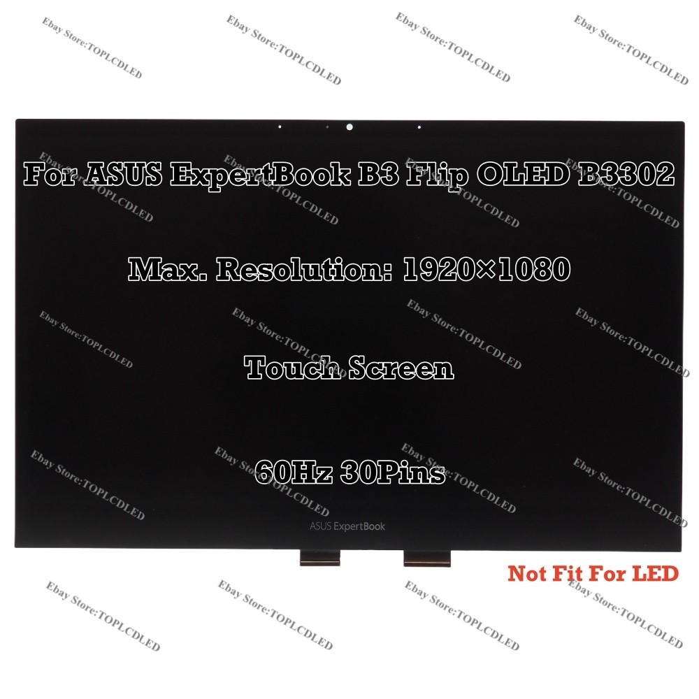 13.3"" ASUS ExpertBook B3 Flip B3302F FHD 60Hz LCD Assembly Touch Screen Panel