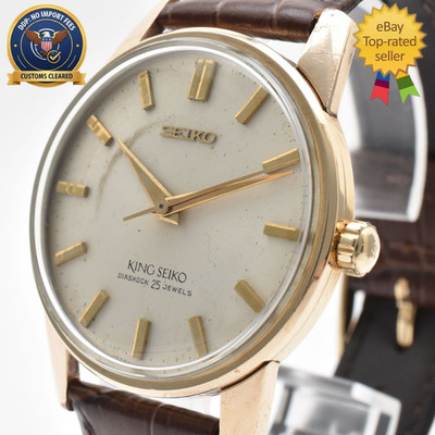 [Exc+5 w/New Belt] SEIKO 44-2000 44KS KING 36mm Men's Manual Vintage Watch JAPAN