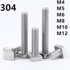304 Stainless Steel Square Head Bolts With Small Head M4 M5 M6 M8 M10 M12