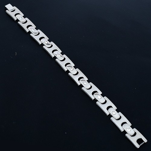 Designer White Topaz Gemstone Handmade 925 Sterling Silver Bracelet 7-8" u483