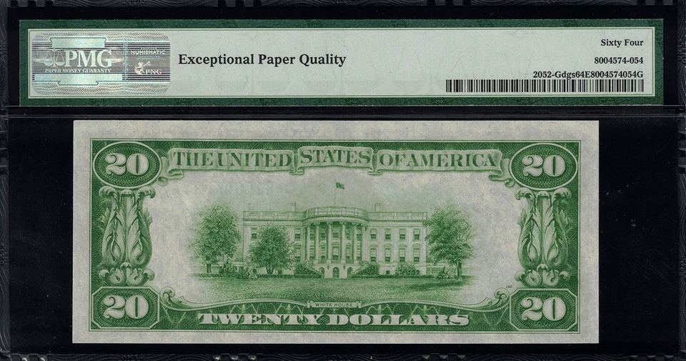 1928B $20 Federal Reserve Note Chicago FR.2052-G - Graded PMG 64 EPQ - Image 2 of 2