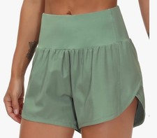 Womens High Waisted Running Shorts Quick Dry Athletic Workout Shorts Size M