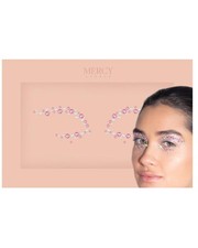Eye Dazzle Pink Face Jewels by Mercy London Eye Liner Crystal Costume Accesso...