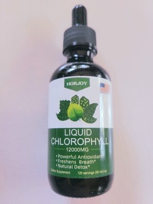 Horjoy All-Natural Liquid Chlorophyll 12000MG. Dietary supplement. Vegan formula