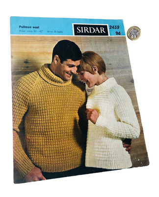 Kleidung Strickmuster Sirdar #2439 36-42'' Vintage ra