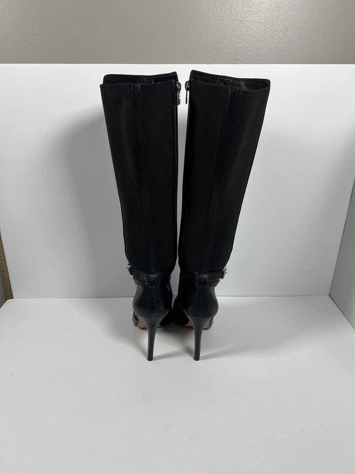 BOTAS COACH ULTIMA JOELHO ALTO COURO PRETO TAMANHO 8.5 - Imagem 2 de 4