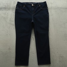 Chico's Jeans Women's 16S Blue High-Rise Slimming Girlfriend Slim Leg 27" Inseam