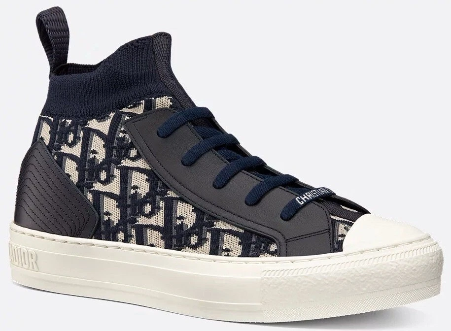 Dior Walk'N'Dior Embroidered Canvas Low Deep Blue W for sale | eBay